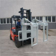 Hydraulic forklift attachment steel pipe clamp timber log holder for round holding